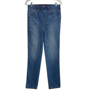 Spanx‎ Blue Denim Jeggings Pull-On Straight Leg Jeans M Tall